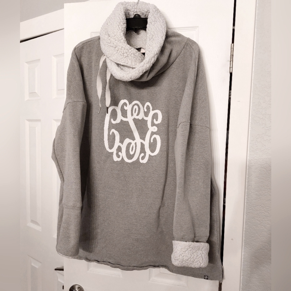 Marleylilly cowl neck sweater - monogramed